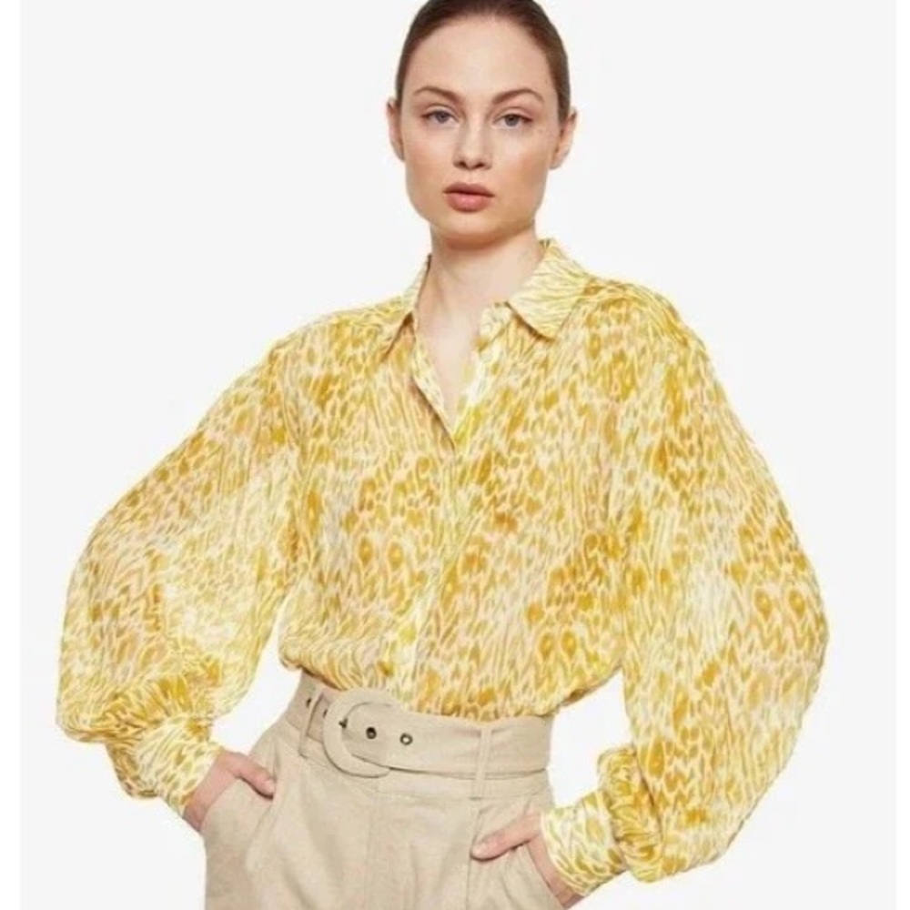 Anine‎ Bing Caleb Shirt in Marigold Leo - Picture 5 of 9